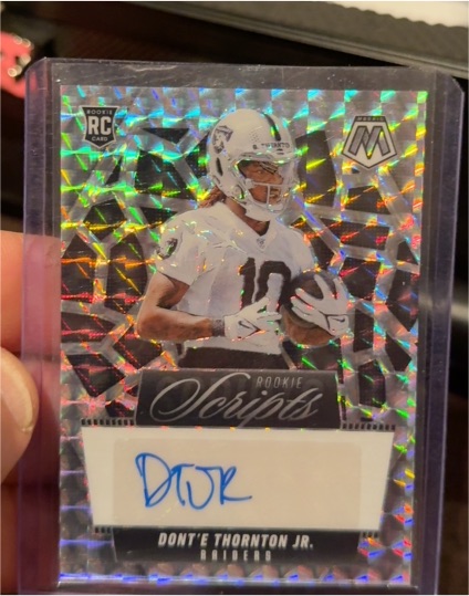 2025 Panini Mosaic Rookie Scripts #RS-DTJ Dont'e Thornton Jr. — front