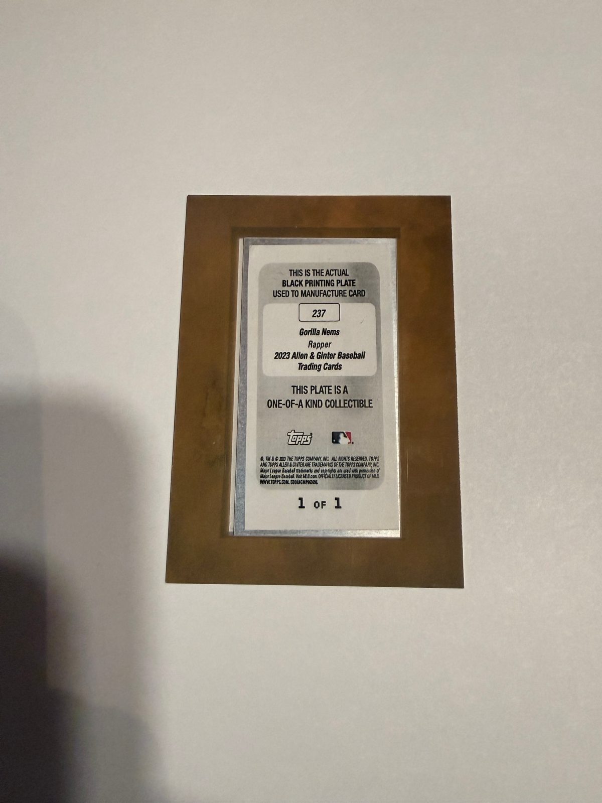 2023 Topps Allen & Ginter Baseball #237 Gorilla Nems — front