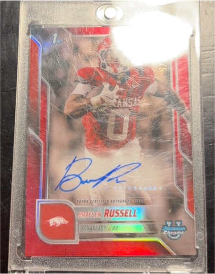 2025 Bowman University Chrome #BCA-BR Braylen Russell Autograph — front