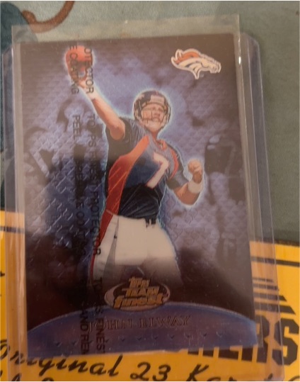 1999 Topps Finest #T6 John Elway Team Finest Blue — front