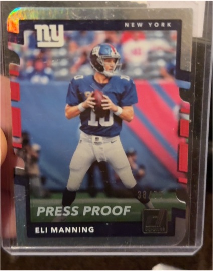 2017 Donruss Press Proof #10 Eli Manning — front