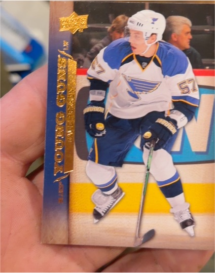 2007-08 Upper Deck #496 David Perron Young Guns Rookie Card — front