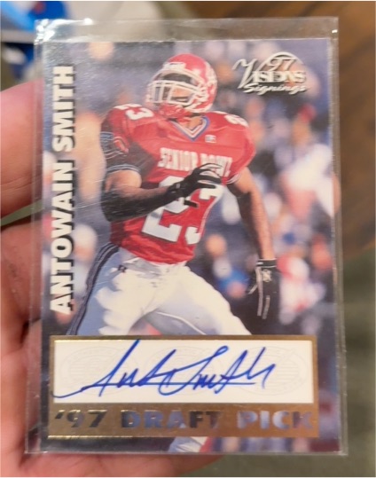 1997 Score Board Visions Signings #52 Antowain Smith — front