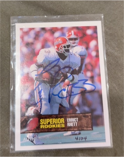 1994 Superior Rookies #33 Errict Rhett — front