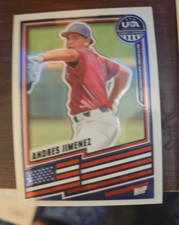2026 Panini Stars & Stripes Prizm USA Baseball #95 Andres Jimenez — front