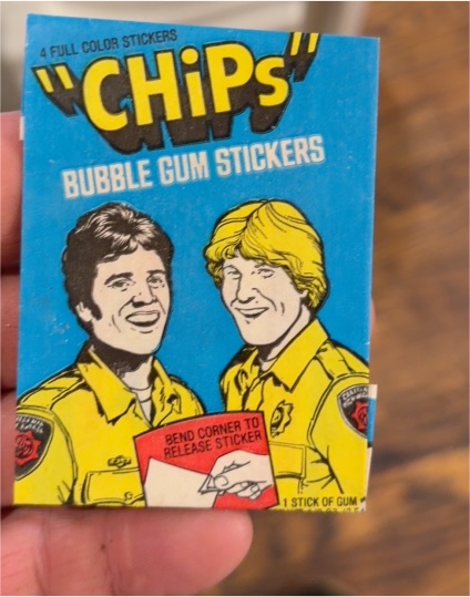 1979 Donruss CHIPS #1 Ponch Erik Estrada & Larry Wilcox — front