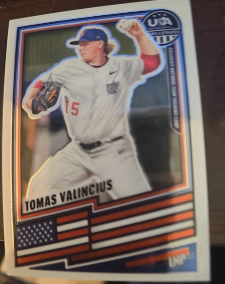 2026 Panini Stars & Stripes Prizm #21 Tomas Valincius — front