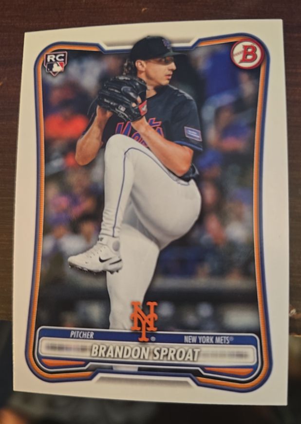 2026 Bowman #33 Brandon Sproat RC New York Mets — front