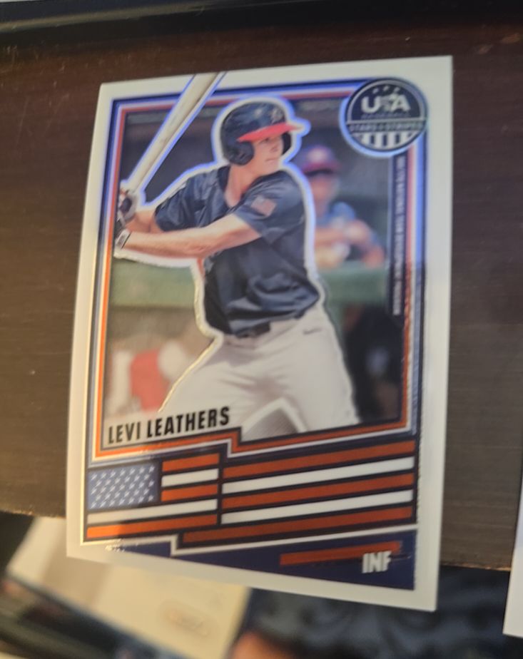 2026 Panini Stars & Stripes Prizm USA Baseball #79 Levi Leathers — front