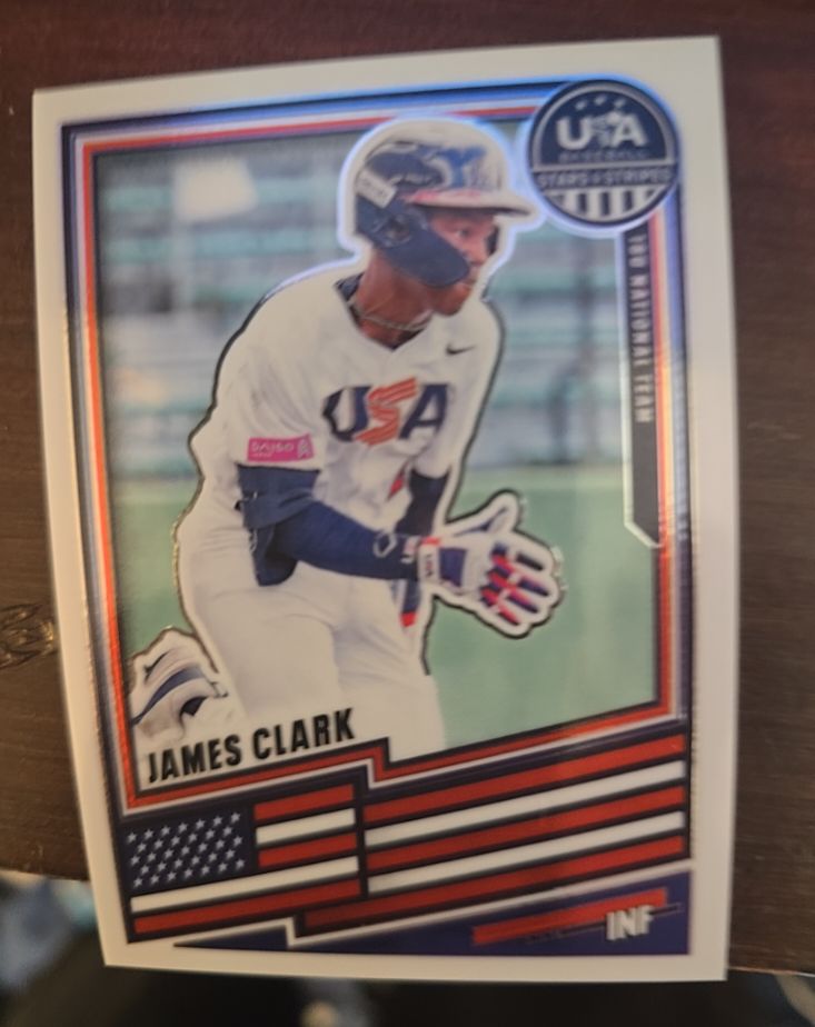2026 Panini Stars & Stripes Prizm #13 James Clark USA Baseball 18U — front