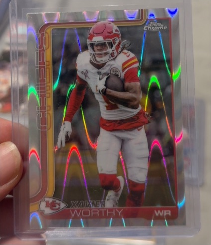 2025 Topps Chrome #145 Xavier Worthy — front