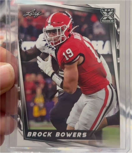 2024 Leaf #9 Brock Bowers Rookie — front