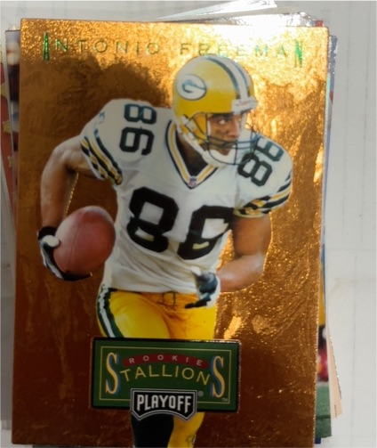 1996 Playoff Trophy Contenders Rookie Stallions #6 Antonio Freeman — front