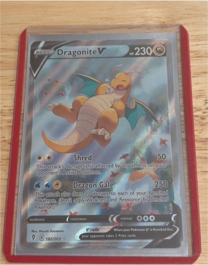 2021 Pokémon Sword & Shield Evolving Skies #192 Dragonite V — front