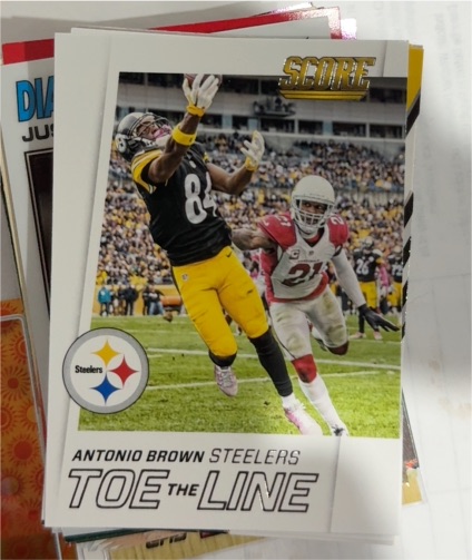 2016 Panini Score #1 Antonio Brown Toe the Line — front