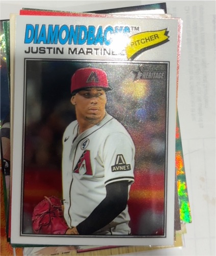 2026 Topps Heritage Chrome Refractor #263 Justin Martinez — front