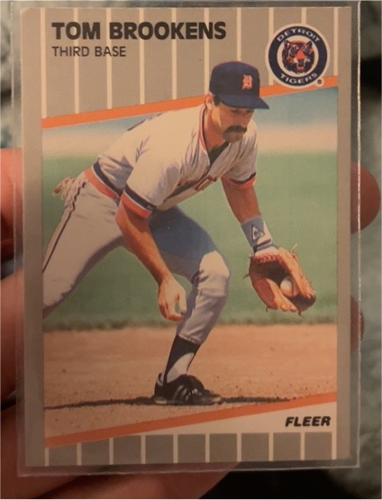 1989 Fleer #130 Tom Brookens — front
