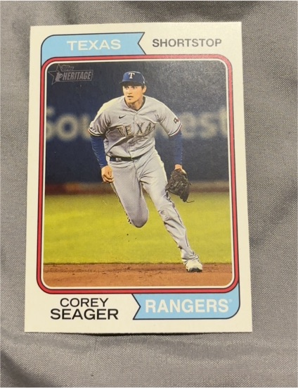 2023 Topps Heritage #22 Corey Seager Texas Rangers — front