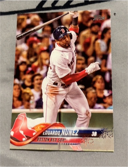2018 Topps #76 Eduardo Nunez Boston Red Sox — front