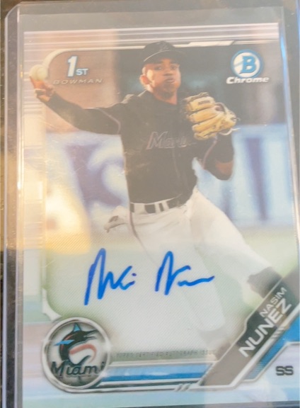 2019 Bowman Chrome Draft #CDA-NN Nasim Nunez — front