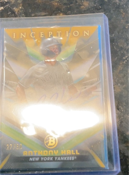 2023 Bowman Inception #BPA-AH Anthony Hall — front