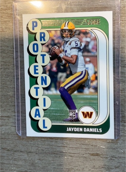 2024 Score - Protential Jayden Daniels #3 (RC) — front