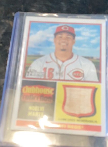 2025 Topps Heritage #CCR-NM Noelvi Marte Clubhouse Collection Bat Relic Reds — front