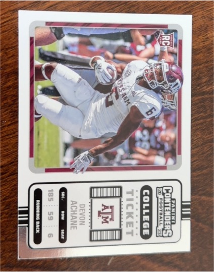 2023 Panini Chronicles Draft Picks Contenders College Ticket #11 Devon Achane — front