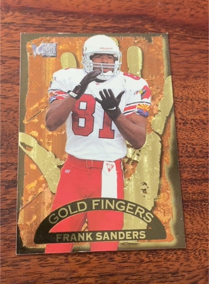 1996 Fleer Metal #8 Frank Sanders Gold Fingers — front