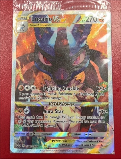 2023 Pokémon TCG Lucario VSTAR #SWSH291 Crown Zenith Promo — front