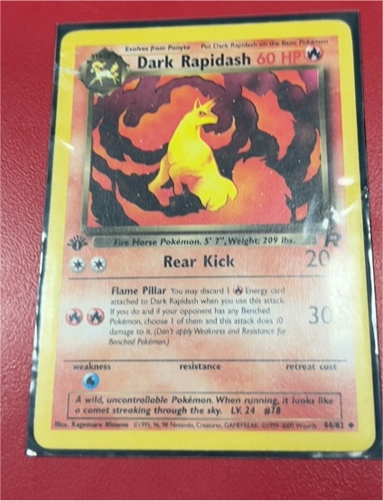1999 Pokémon Team Rocket #44 Dark Rapidash — front