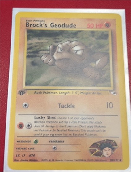 2000 Pokémon Gym Heroes #38 Brock's Geodude — front