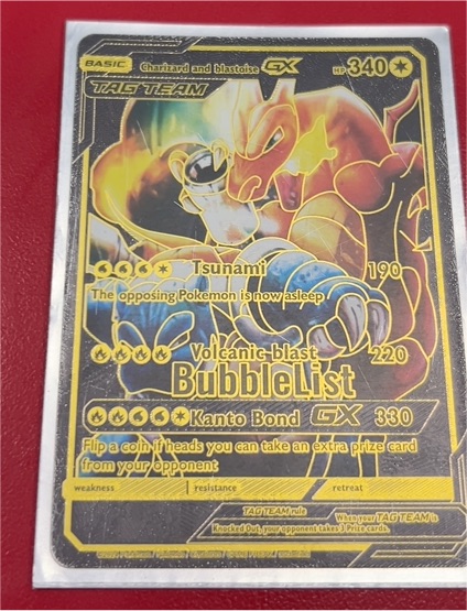 2023 Pokemon Charizard and Blastoise GX Tag Team #340 — front