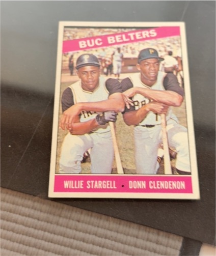1966 Topps #99 Buc Belters Willie Stargell & Donn Clendenon — front