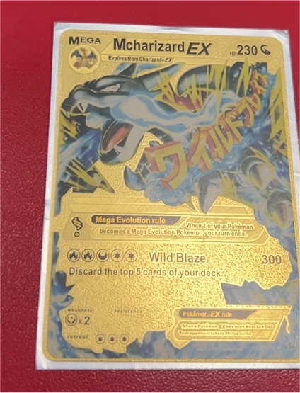 Pokémon Mcharizard EX Gold Foil Fan Art #108 — front