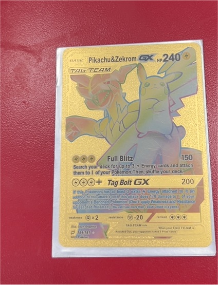 2019 Pokémon Pikachu & Zekrom GX Tag Team #184/181 — front