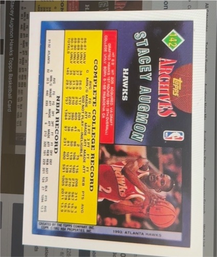1993 Topps Archives #142 Stacey Augmon — front