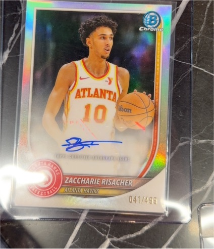 2025-26 Bowman Chrome #BCA-ZR Zaccharie Risacher — front
