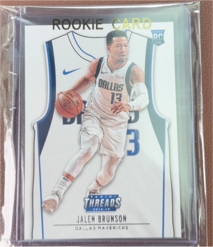 2018-19 Panini Threads #124 Jalen Brunson Rookie Card — front