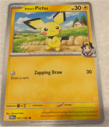2025 The Pokémon Company Ethan's Pichu #71 — front