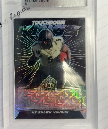 2020 Leaf Metal Draft Touchdown Kings #TKKSV Ke'Shawn Vaughn — front