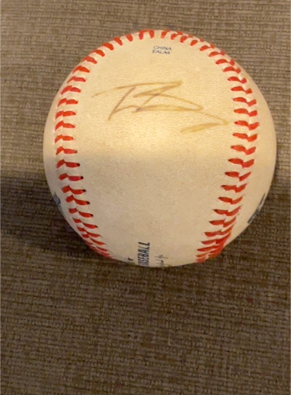 Trevor Story Autographed Baseball — front