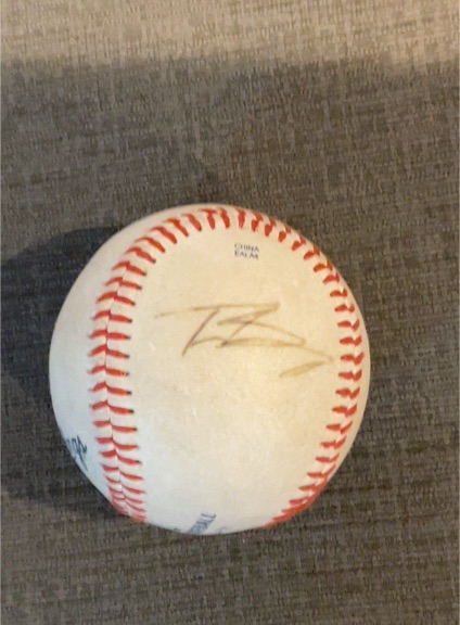 Autographed Baseball Tzu-chen Sha Oakland Athletics — front