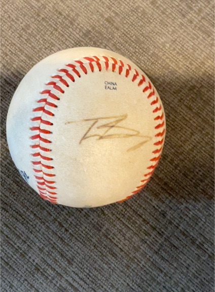 Official MLB Baseball Signed Tyler Baum Washington Nationals — front