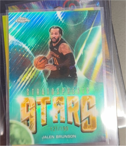 2025-26 Topps Chrome Update #ST-12 Jalen Brunson Stratospheric Stars — front