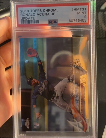 2018 Topps Chrome Update #HMT31 Ronald Acuna Jr. — front