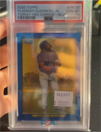 2020 Topps Turkey Red Chrome #TRC31 Vladimir Guerrero Jr. Blue Refractor — front