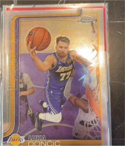2025-26 Topps Chrome Update #2 Luka Dončić Los Angeles Lakers — front