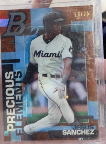2020 Bowman Platinum Precious Elements #PE-15 Jesus Sanchez — front