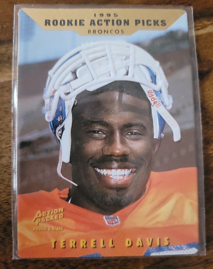 1995 Pinnacle Action Packed Rookie Action Picks #92 Terrell Davis — front